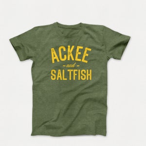 Ackee and Saltfish, Jamaica, Caribbean, Jamaican Shirts, Food Shirts, Foodie, Travel Shirt, Bob Marley, Buju Banton