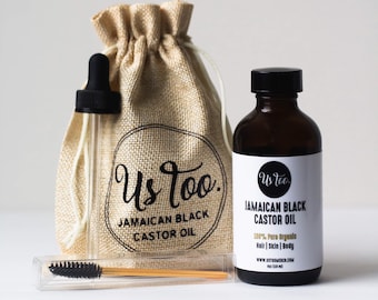Jamaican Black Castor Oil, Travel Set and application tools, Essential Oils, Hair Growth , Haircare, JBCO
