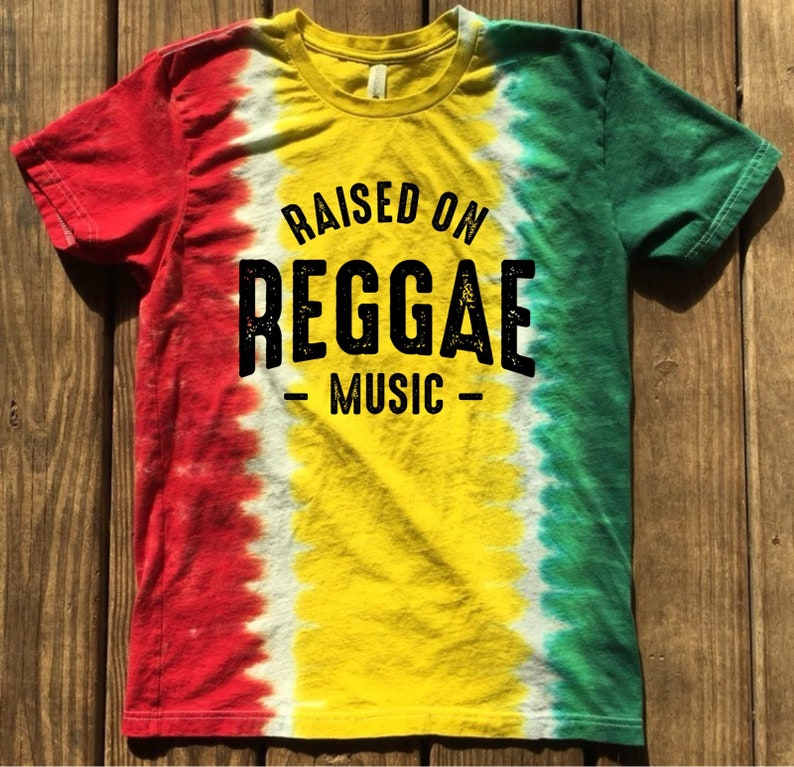 DJ shirt Jamaica Shirt Music Shirt Raised on Reggae Music Buju Bob Marley Rasta Shirt