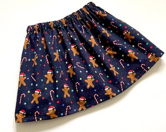 Christmas Gingerbread Skirt | Navy Christmas Skirt | Festive clothing | Navy skirt | Christmas Day outfit | Christmas party