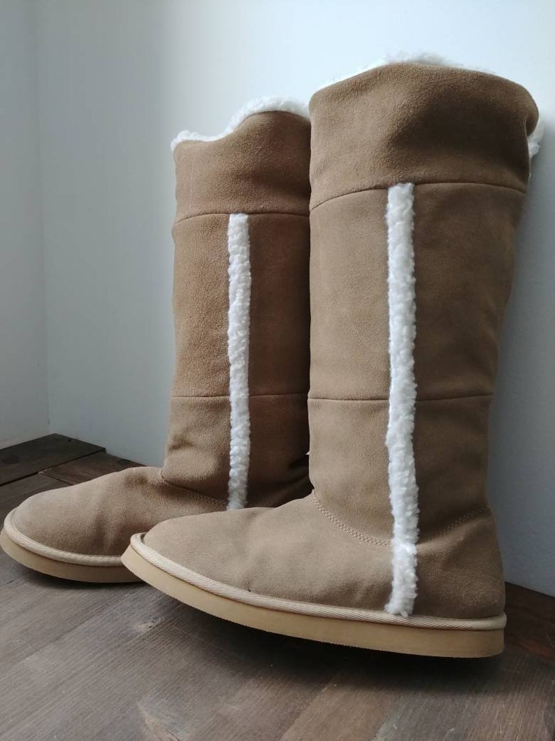 fold down boots with fur