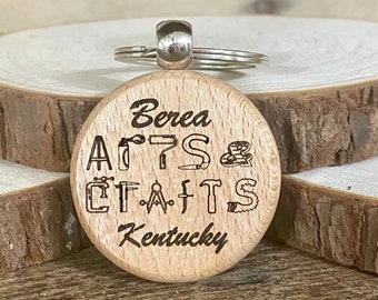 Berea Kentucky Arts & Crafts Wood Keychain