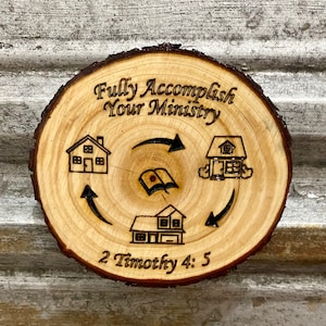 Pioneer Appreciation Wood Slice Magnet - Fully Accomplish Your Ministry