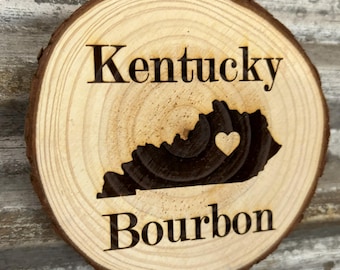 Kentucky Bourbon Holz Magnet