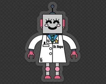 Dr. Hope マットステッカー - 看護/医師/スクラブ技術者/MediThings/IV ステッカー/医学生/医療ステッカー/医療ギフト