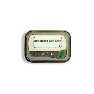 New Pager Who Dis Pin -  Stocking Stuffer/ MediPins / Medical Student /Nursing /MediThings /Doctor/ Beeper/Medicine/Healthcare