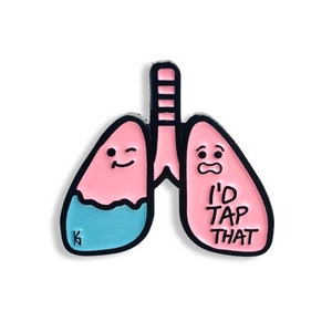 Ich klopfe an die Lunge Pin - Pulmologie / Emaille Pin / Medizin / MediPins / Innere Medizin /Pflege /MediPin /Doktor / Lunge