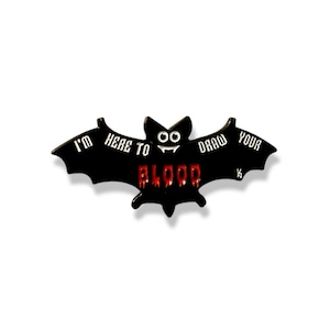 Pin PhleBATomy - Flebotomista/Medyczny Pin/Medithings/MediPins/Pin emaliowany/Lekarz/Pielęgniarka/Pielęgniarstwo/Medyczne Pins/Nietoperz/Halloween