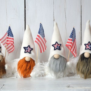 American Patriotic Gnomes Independence Day 4th of July - Etsy
