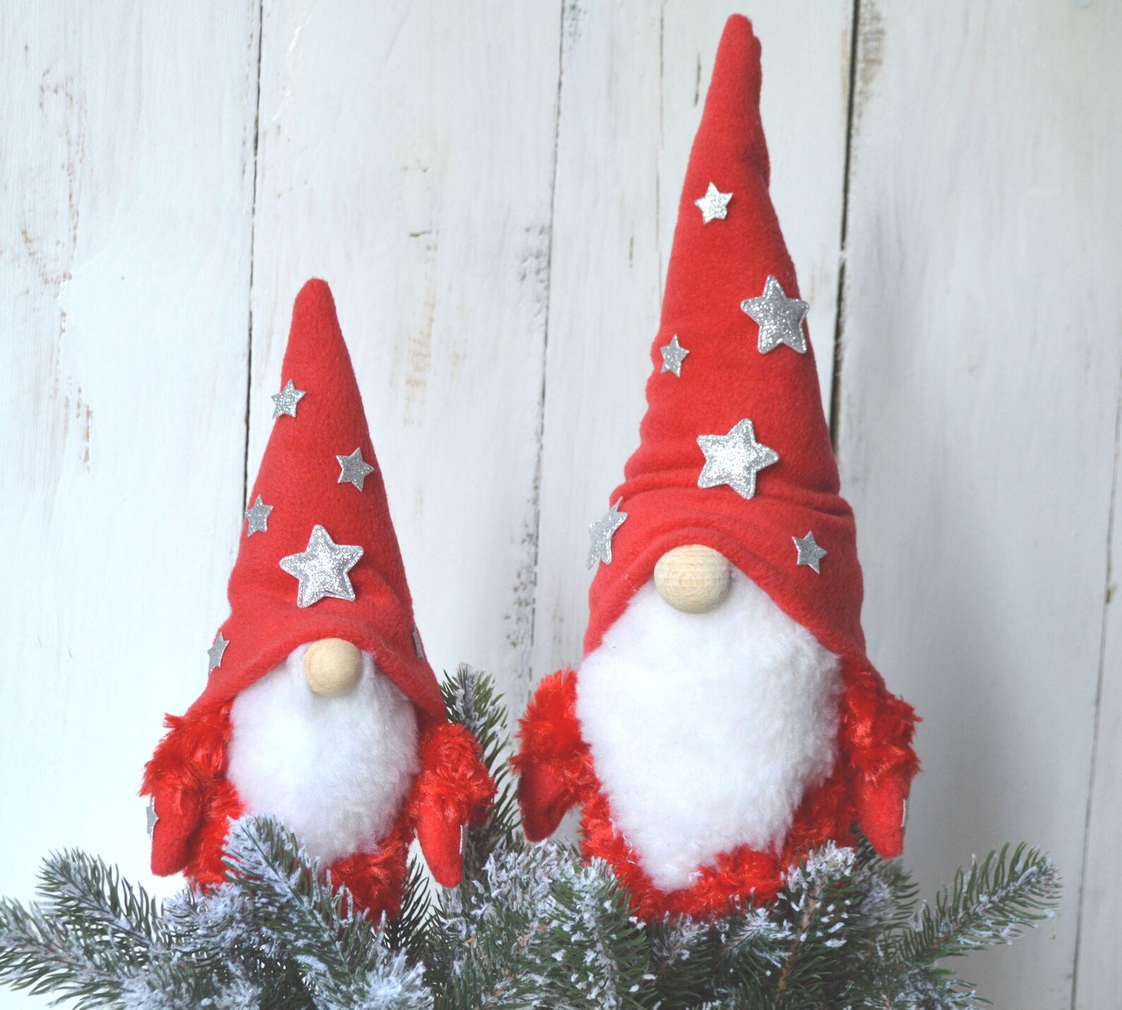 Gnome Christmas Tree Topper Winter Gnome Santa Christmas Etsy
