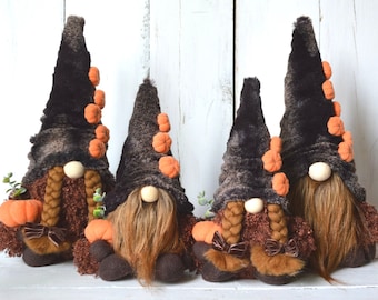 Fall Gnomes: Handmade Halloween Pumpkin Decor