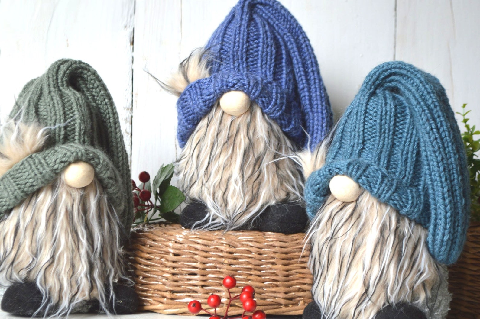 Scandinavian gnome in knit hat Swedish Tomte Tiered tray Etsy