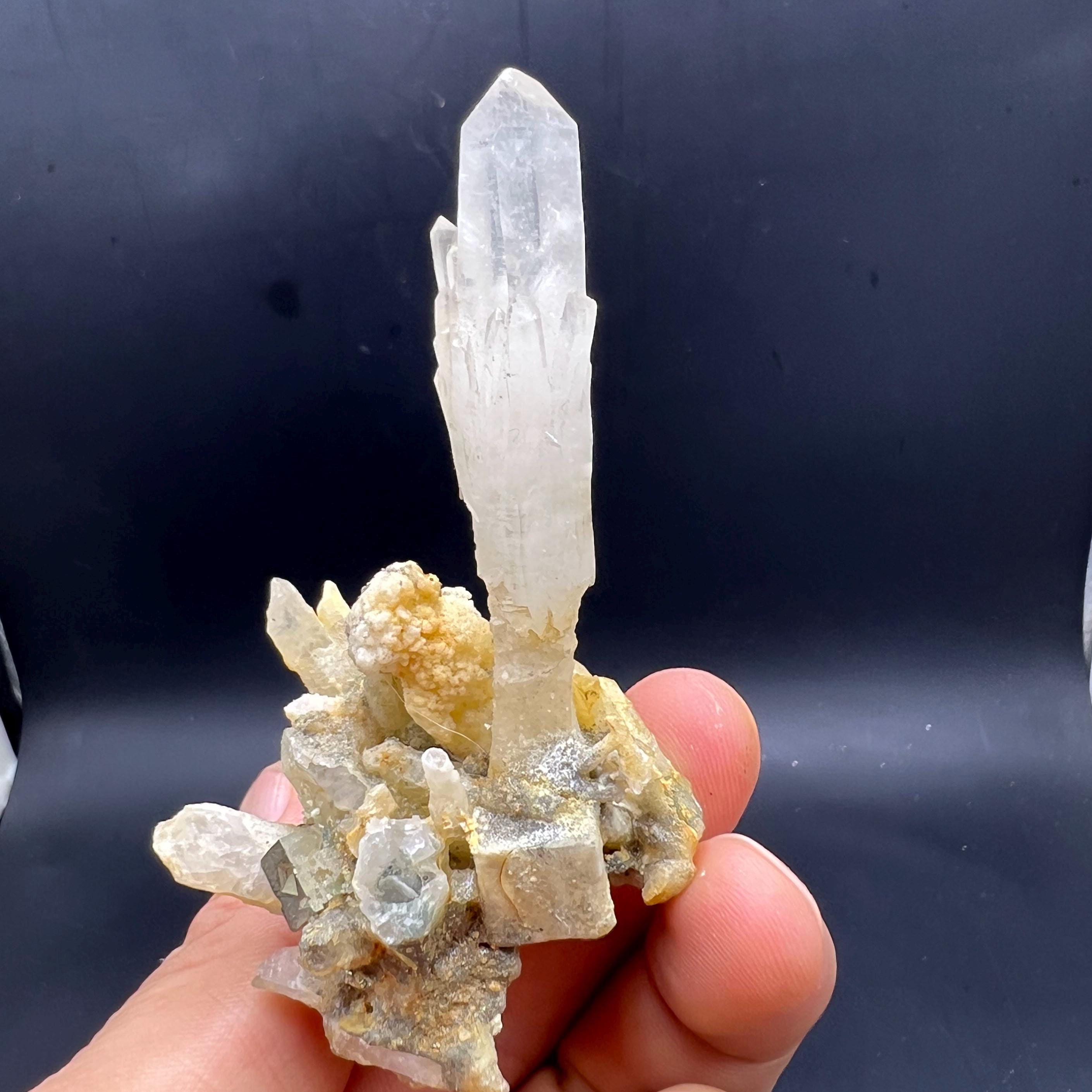 天然水晶 非常に希少 完璧な黄銅鉱型水晶標本 内モンゴル産 #A2229