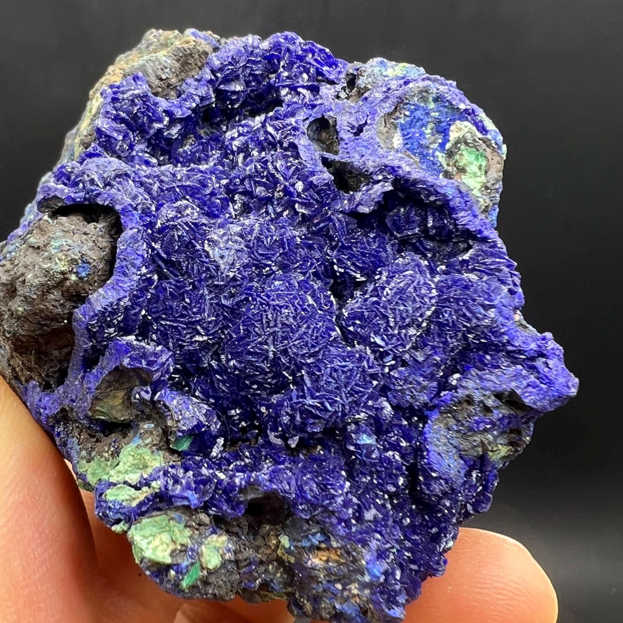 【広東省】　フラワーアズライト Blue Azurite Crystal Specimen, Azurite and Malachite #A2316 - Etsy