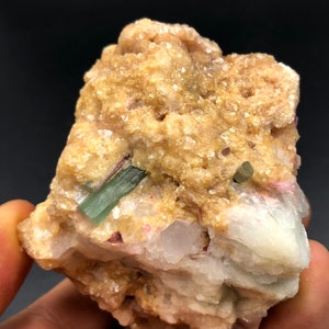 Crystal Natural tourmaline quartz crystal Mineral Specimen/Watermelon tourmaline /green tourmaline   #A1793