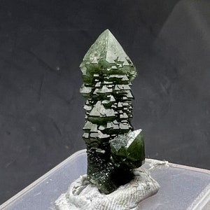 Excellent Green Quartz Crystal Mineral Specimen from Inner Mongolia / natural green screw crystal  #A2008