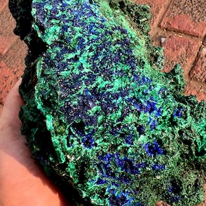 3400g Crystal Sparkly Azurite ，Natural macrocrystal Azurite green Malachite  minerals specimens