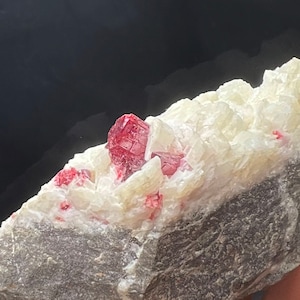 Vermilion，Natural Gem CINNABAR Matrix Mineral Specimen  # A2157
