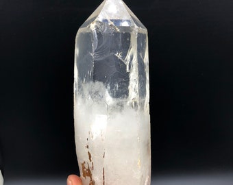 CRYSTAL NATURAL Clear Beautiful Blue Dumortierite quartz cylinder Crystal  #A1809