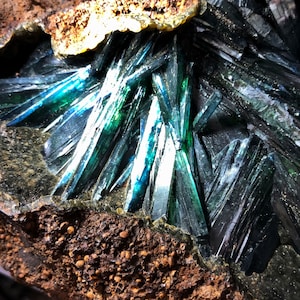 CRYSTAL Natural Complete Vivianite Mineral Specimen  # A1621