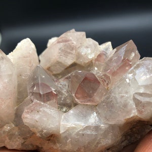 Crystal Rare natural transparent red &quot;pyramid&quot; crystal druse specimen  # A1386