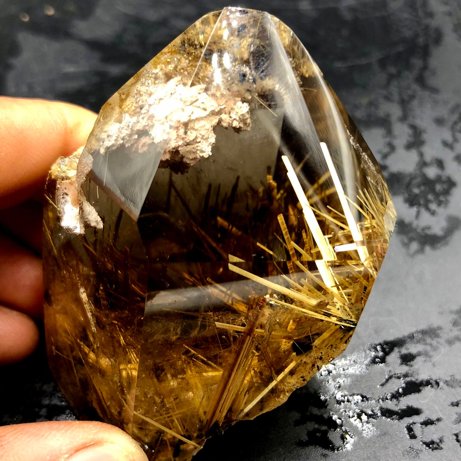 Crystalhigh Quality Natural Clear Golden Titanium Crystal Etsy UK