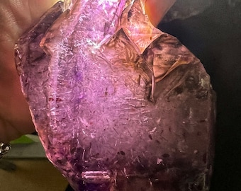 Super Seven Crystal Very Rare Perfectly Formed Scepter Quartz Raw Stone Amethyst  Quartz Lepidocrocite Rutile，#2019