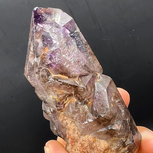 Super Seven Crystal Very Rare Perfectly Formed Scepter Quartz Raw Stone Amethyst  Quartz Lepidocrocite Rutile，#A2141