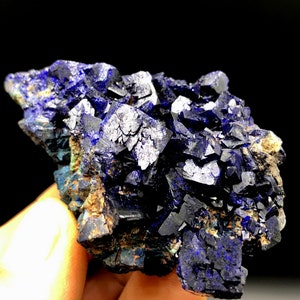 Crystal Azurite,  Natural Blue Azurite Crystal , Sparkly Azurite Mineral Specimen  # A1762