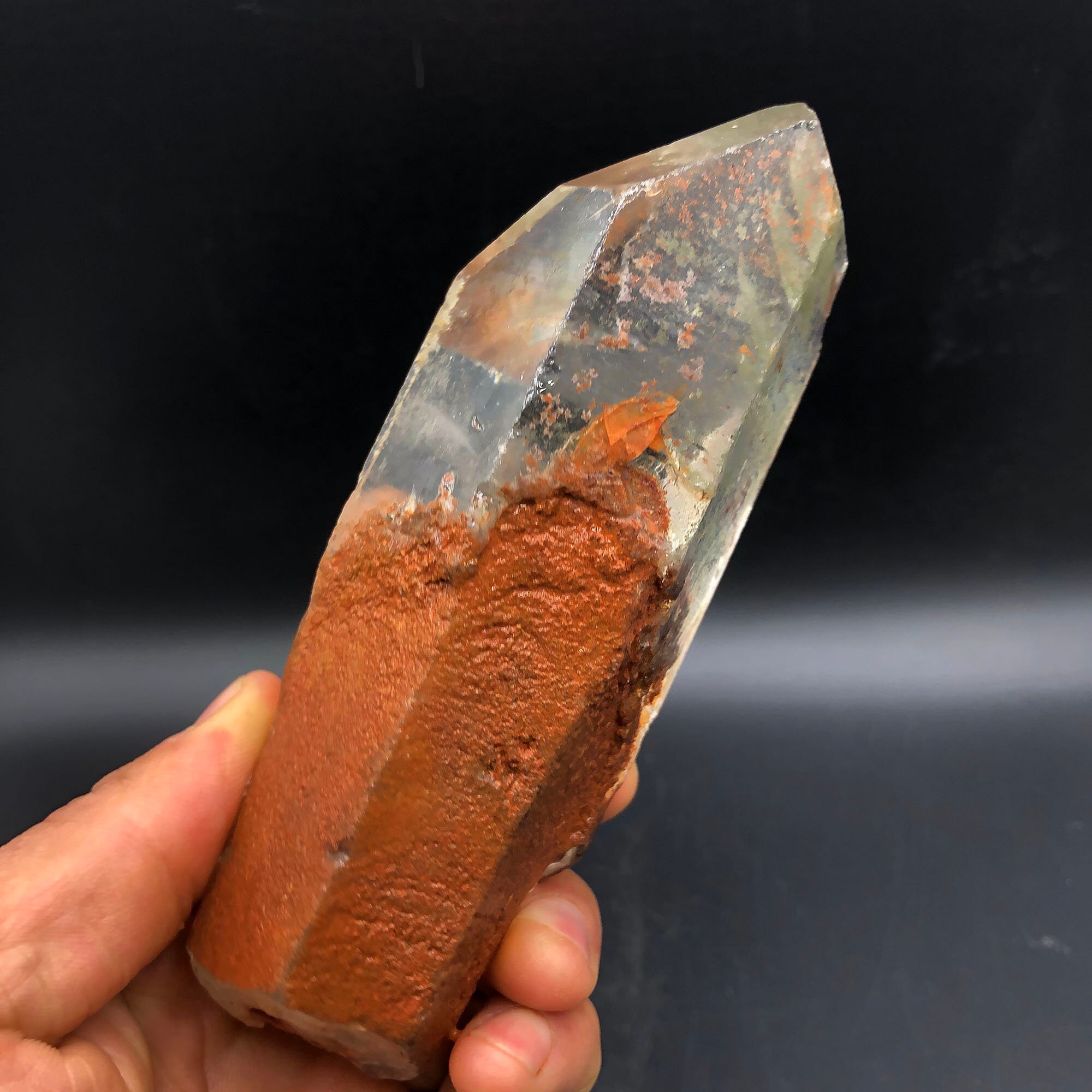 Green Phantom Quartz Crystal& Red Ghost Crystal Specimen #A1858 - Etsy