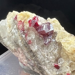 Vermilion，Natural Gem CINNABAR Matrix Mineral Specimen  # A2156