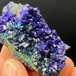 Crystal Sparkly Azurite ，Natural macrocrystal Azurite green Malachite  minerals specimens #2096