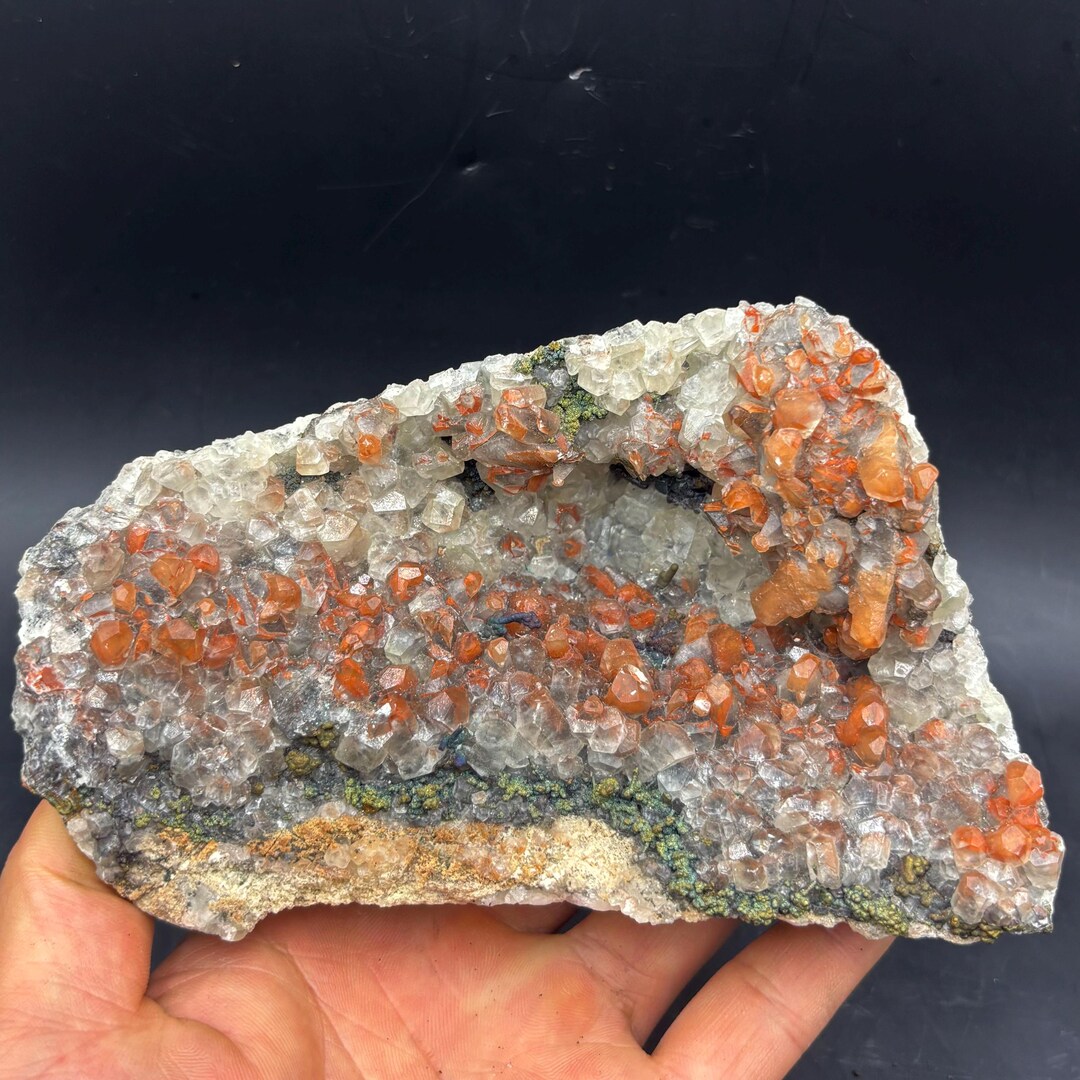 Bornite Red Natural Bornite Red Calcite Crystal Cluster Specimen #2629 - Etsy