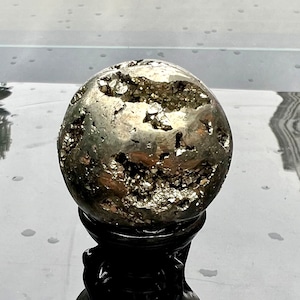 Rare natural pyrite Ball ,outstanding pyrite Sphere specimen From Peru #1965
