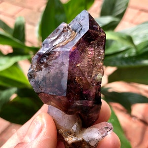 Quarzo scettro di alta qualità, quarzo ametista curativo, molto raro, Super Seven Crystal, n. 1391
