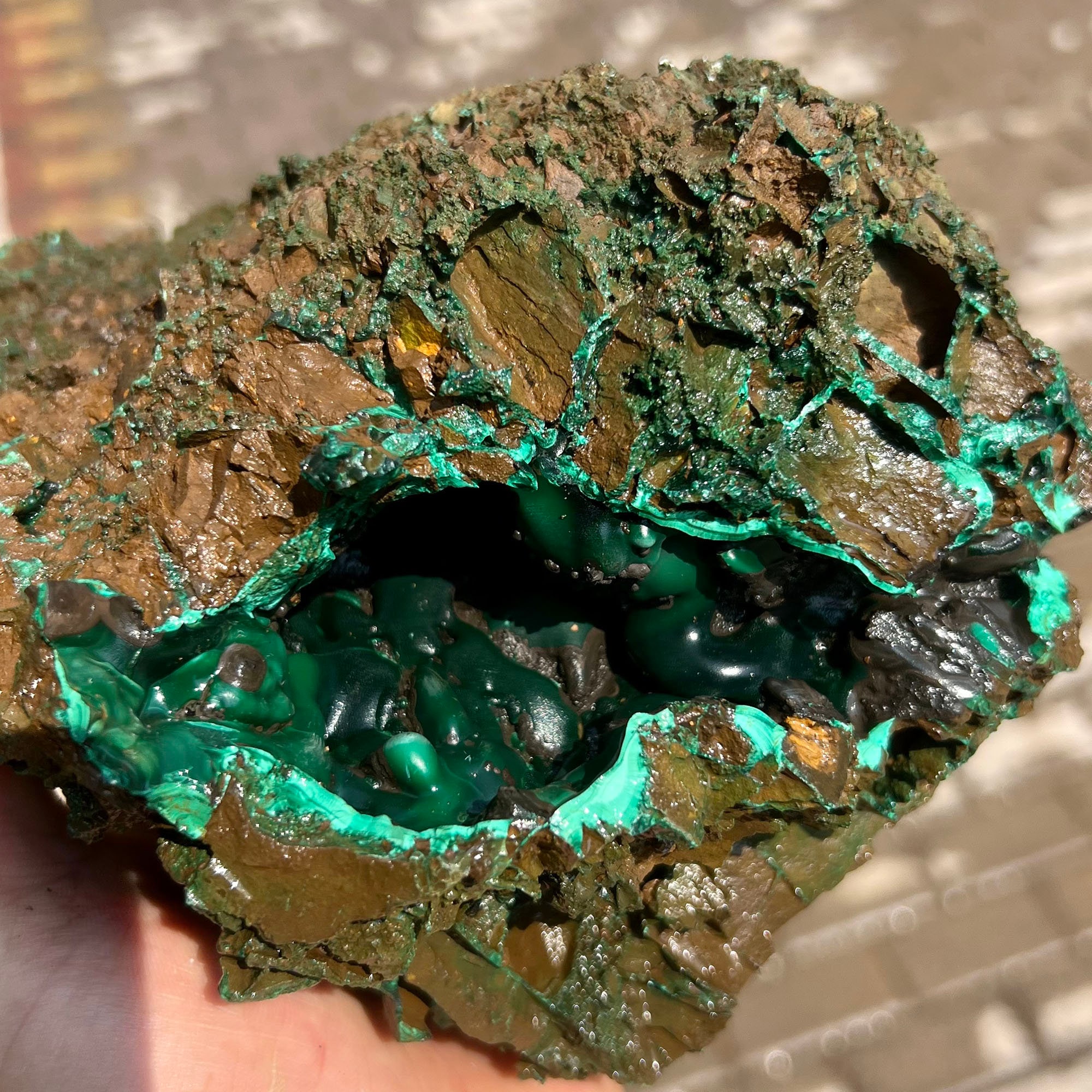 2760g Natural Green Malachite Geode Minerals Specimens - Etsy