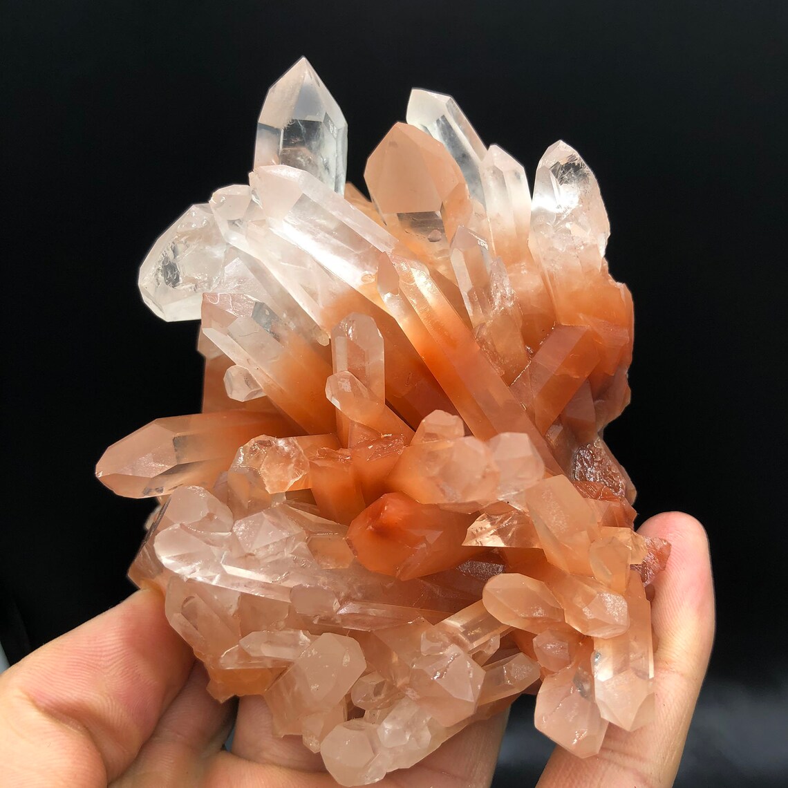 Crystal cluster NATURAL red rabbit hair Quartz vug specimen Etsy