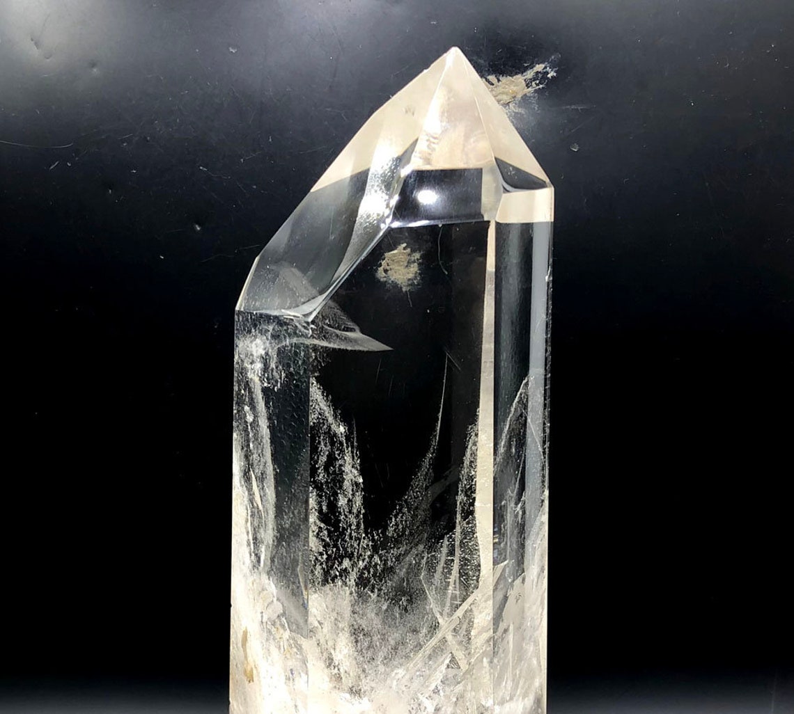 Natural White Hexahedron Crystal Pillar Rare Clear Quartz Etsy