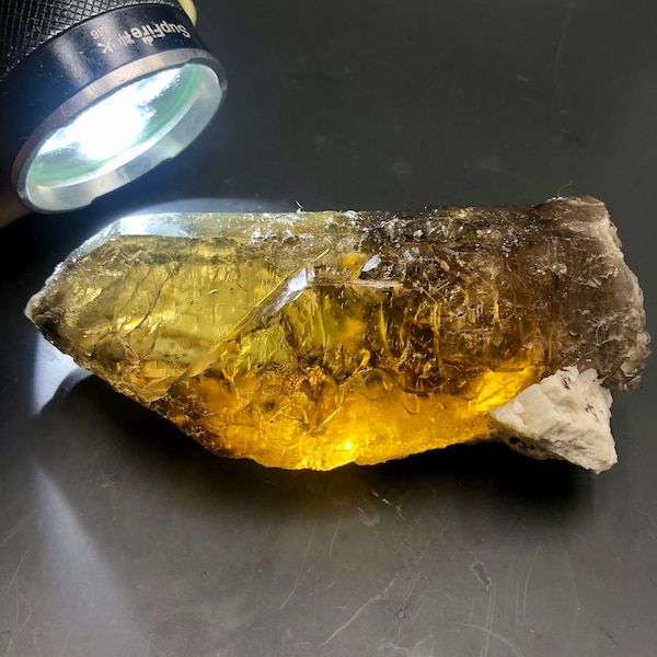 Crystal ,Natural Brazilian yellow crystal Mineral Specimen  # A1587