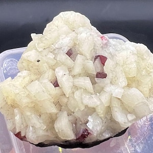 Crystal CINNABAR, Natural Gem CINNABAR White Dolomite Matrix Mineral Specimen # A2311