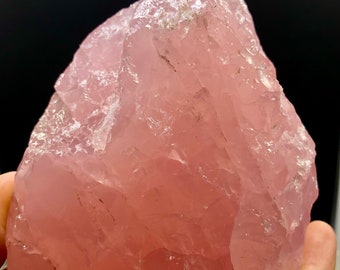 600g Natural Beautiful Natural pink crystal，Pink hibiscus Specimen，From Madagascar # A1048