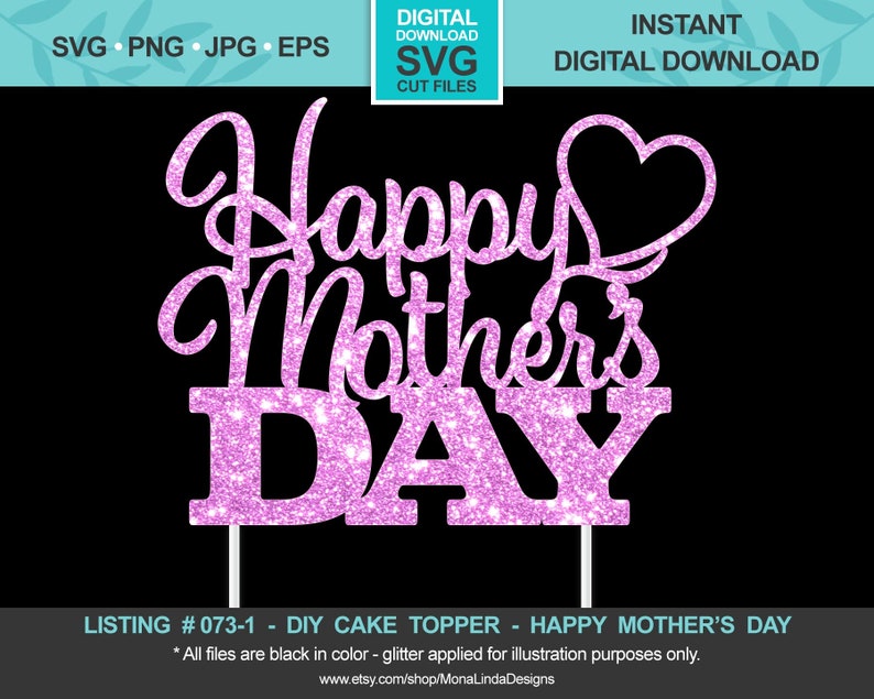 Free Free 165 Happy Mothers Day Cake Topper Svg SVG PNG EPS DXF File