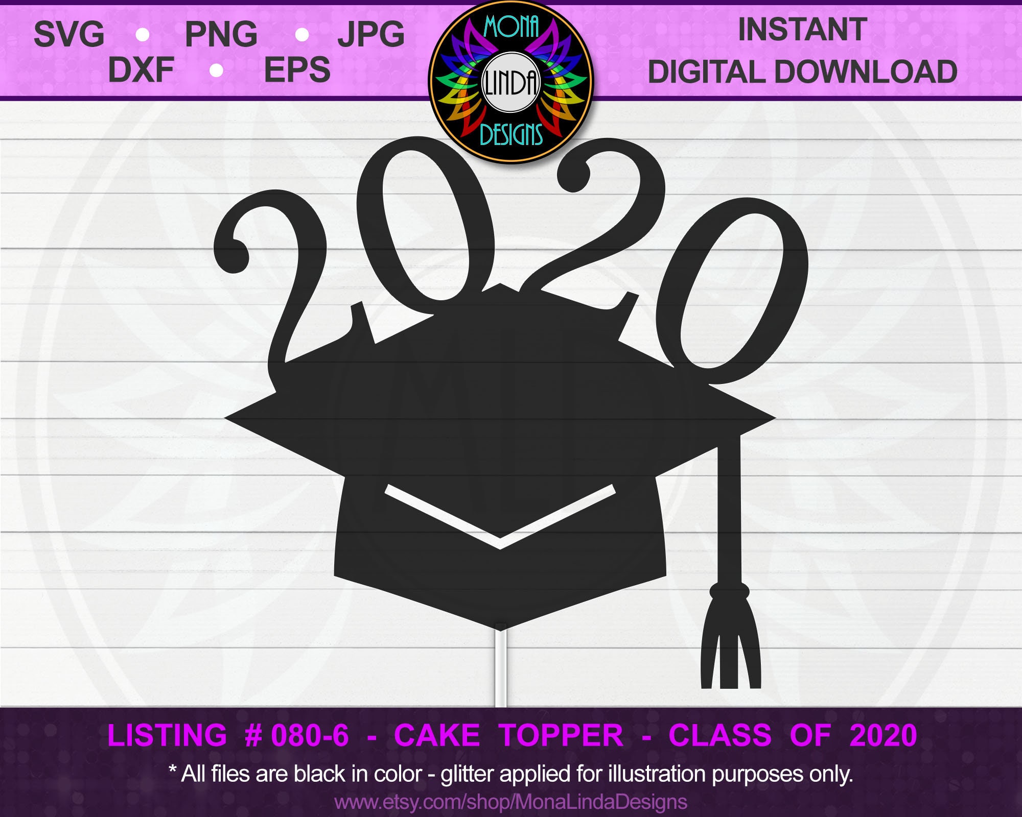 Download Graduation Class of 2020 SVG Cake Topper svg cut file | Etsy