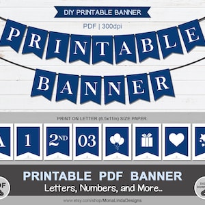 printable pdf banner purple and white printable pdf alphabet etsy