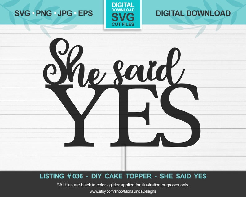 She said Yes SVG Bride to Be SVG Bridal Shower cut file | Etsy