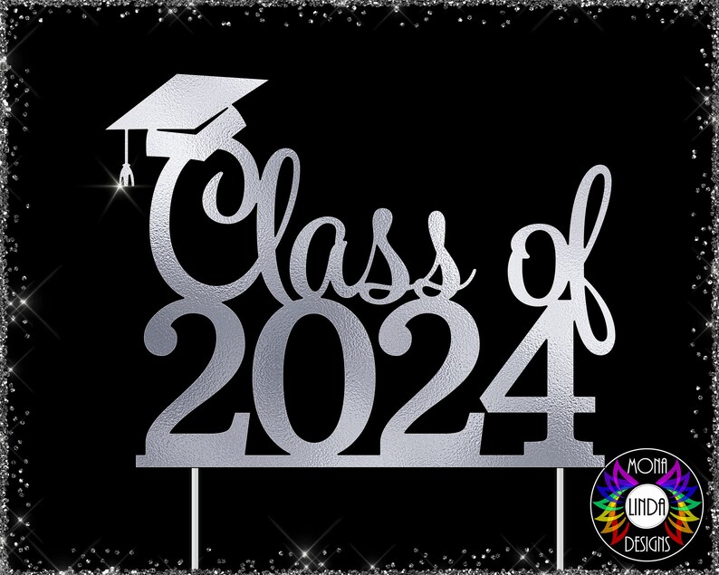 Cake Topper Class of 2024 SVG PNG DXF Cutting File Etsy Israel