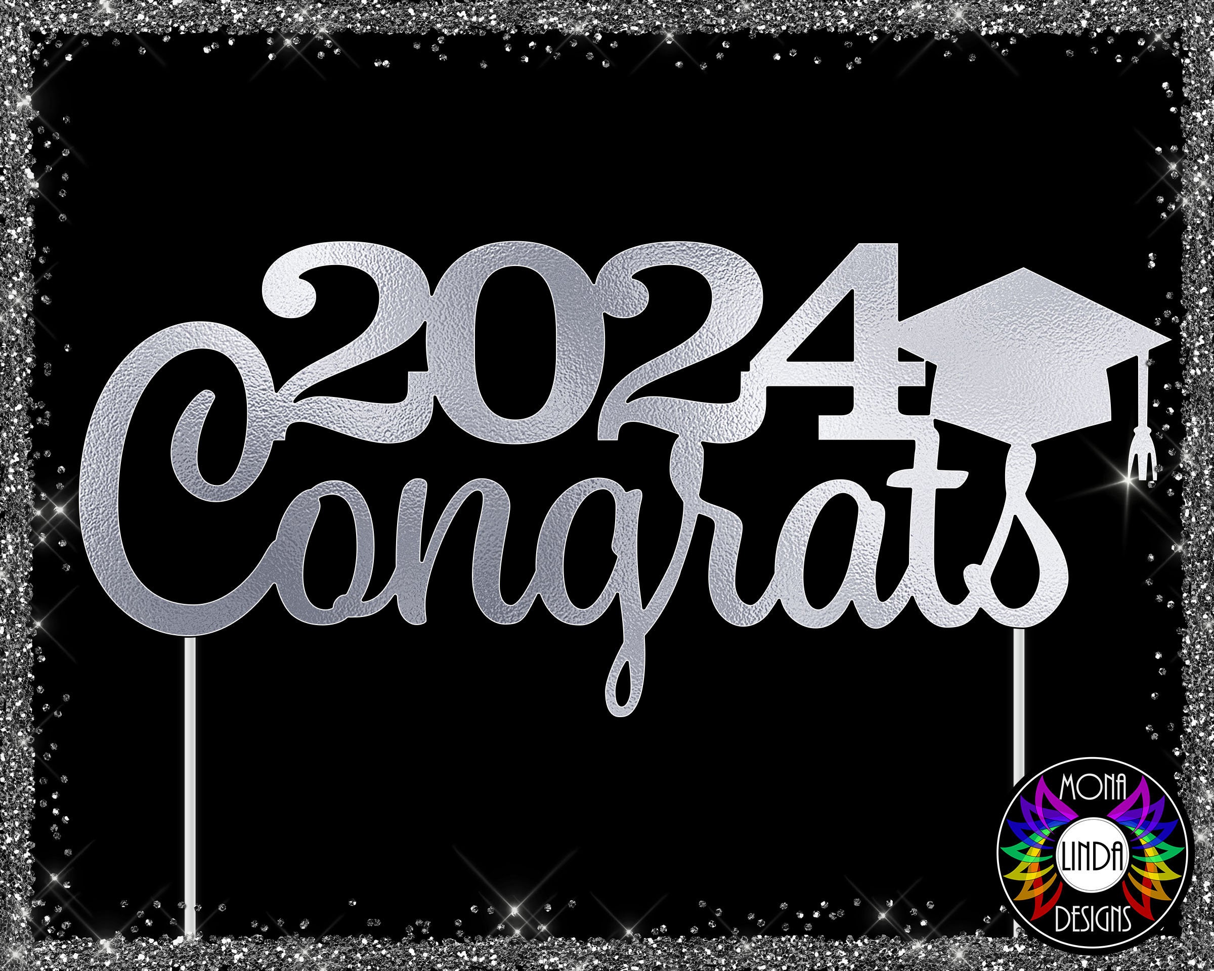 Cake Topper Congrats Grad 2024 SVG Datei Abitur 2024 Cut Etsy Österreich