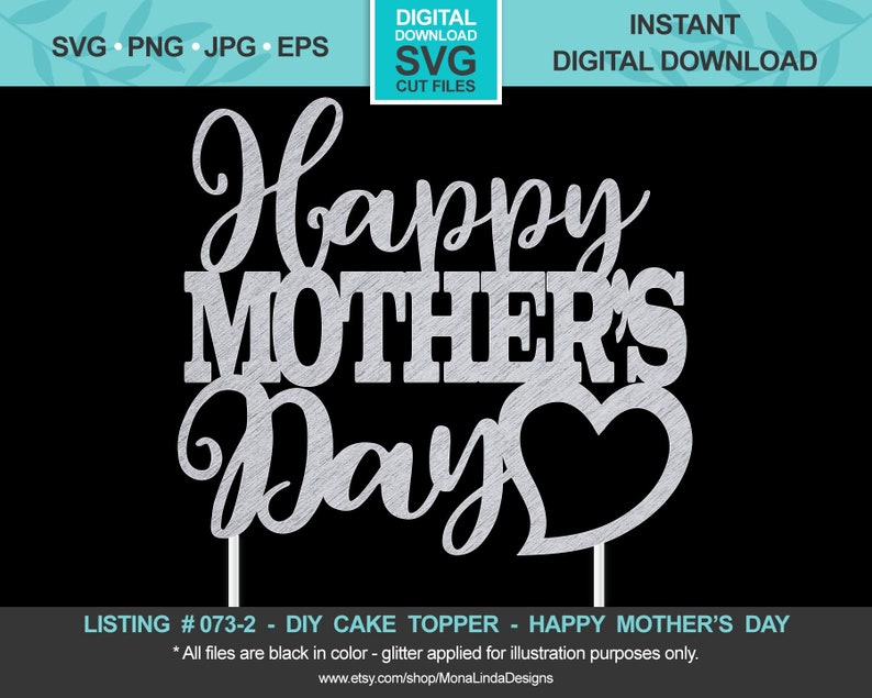 Free Free 165 Happy Mothers Day Cake Topper Svg SVG PNG EPS DXF File
