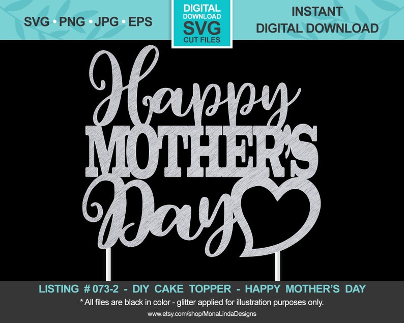 Download Happy Mother's Day SVG Cake Topper Mother's Day svg | Etsy