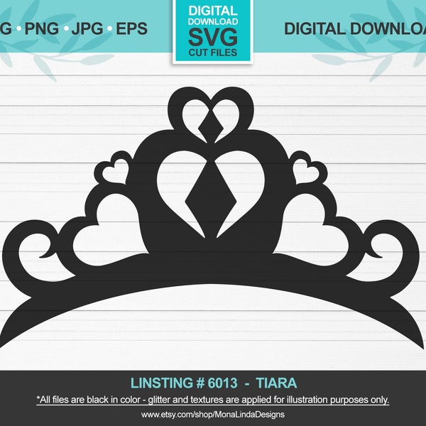 Tiara SVG, princess, princess crown- cut file - svg,jpg,png,eps,studio, cricut, silhouette, cutting file, cut file